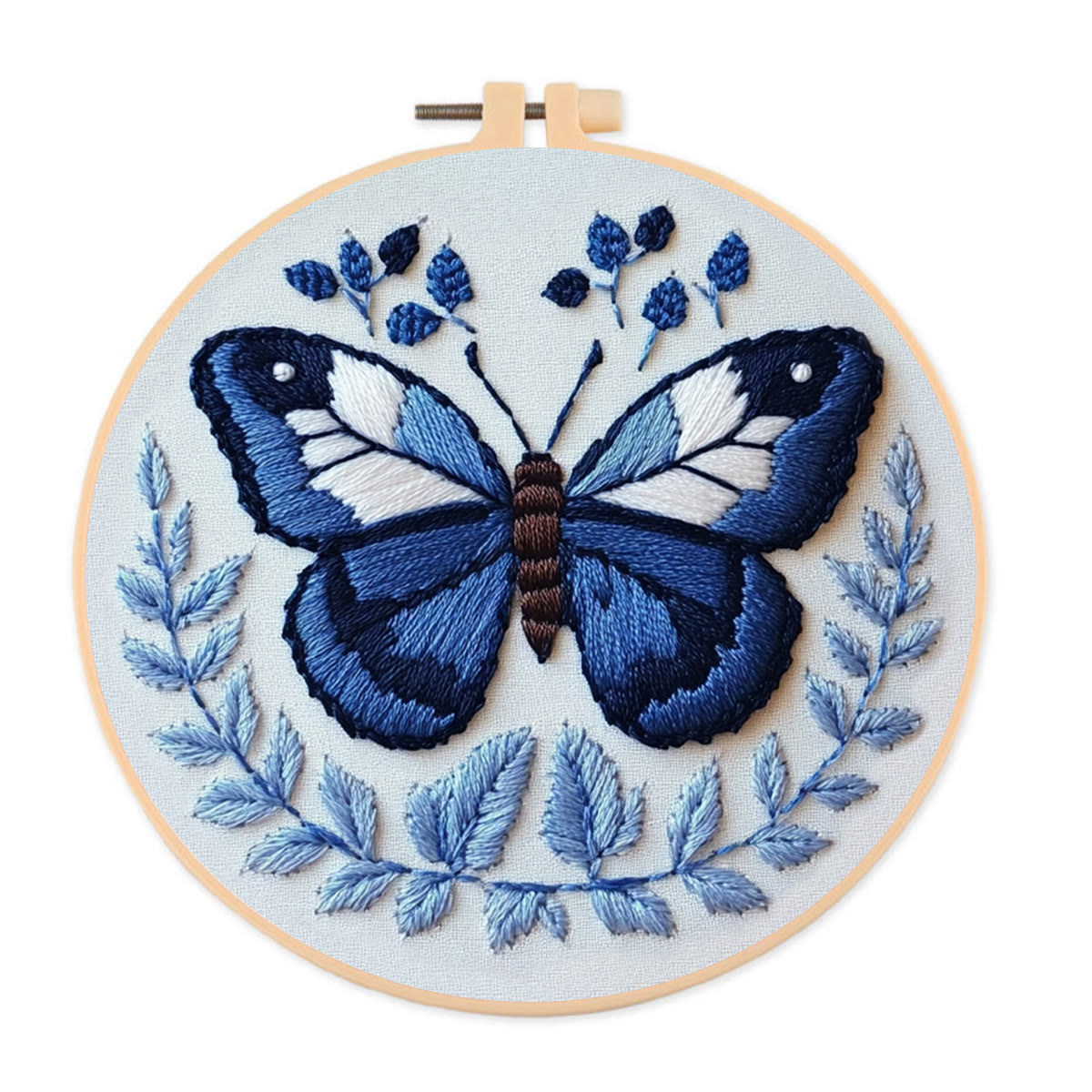 Rubbyoo Embroidery Kit - Deep Blue Butterfly - image 1