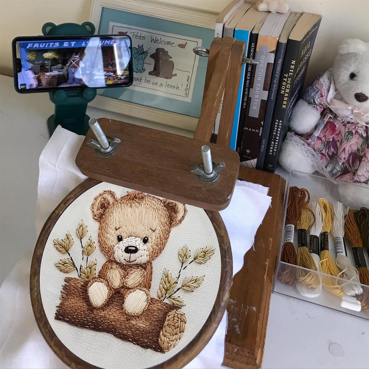 Rubbyoo Embroidery Kit - Little Sitting  Bear - image 4
