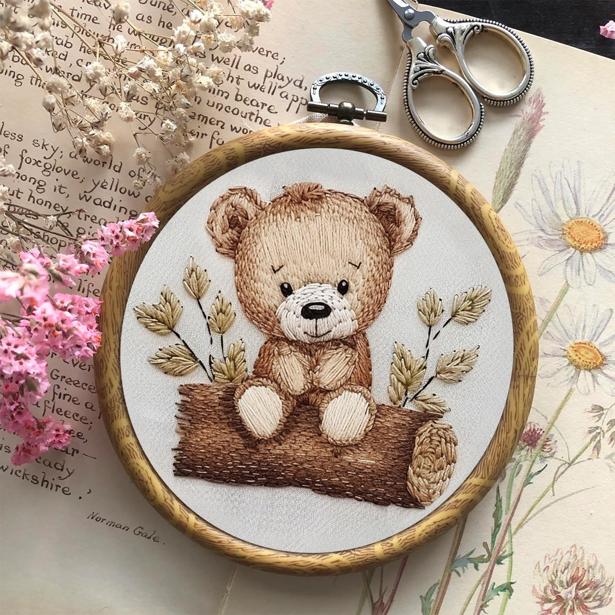 Rubbyoo Embroidery Kit - Little Sitting  Bear - image 8