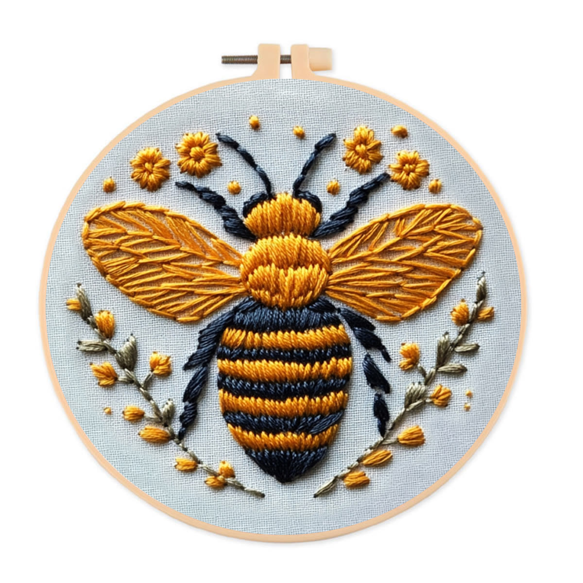 Rubbyoo Embroidery Kit - Cute Yellow Bee - image 1