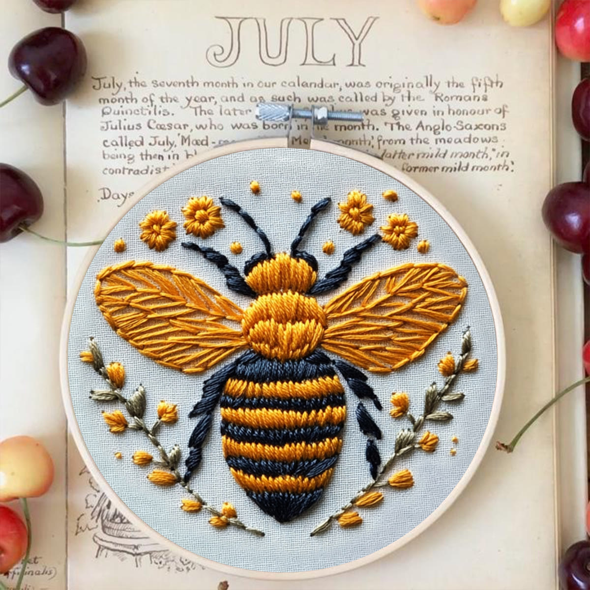 Rubbyoo Embroidery Kit - Cute Yellow Bee - image 3