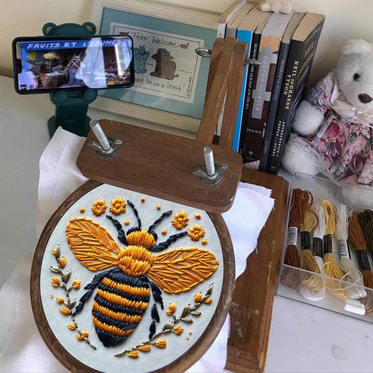 Rubbyoo Embroidery Kit - Cute Yellow Bee - image 5