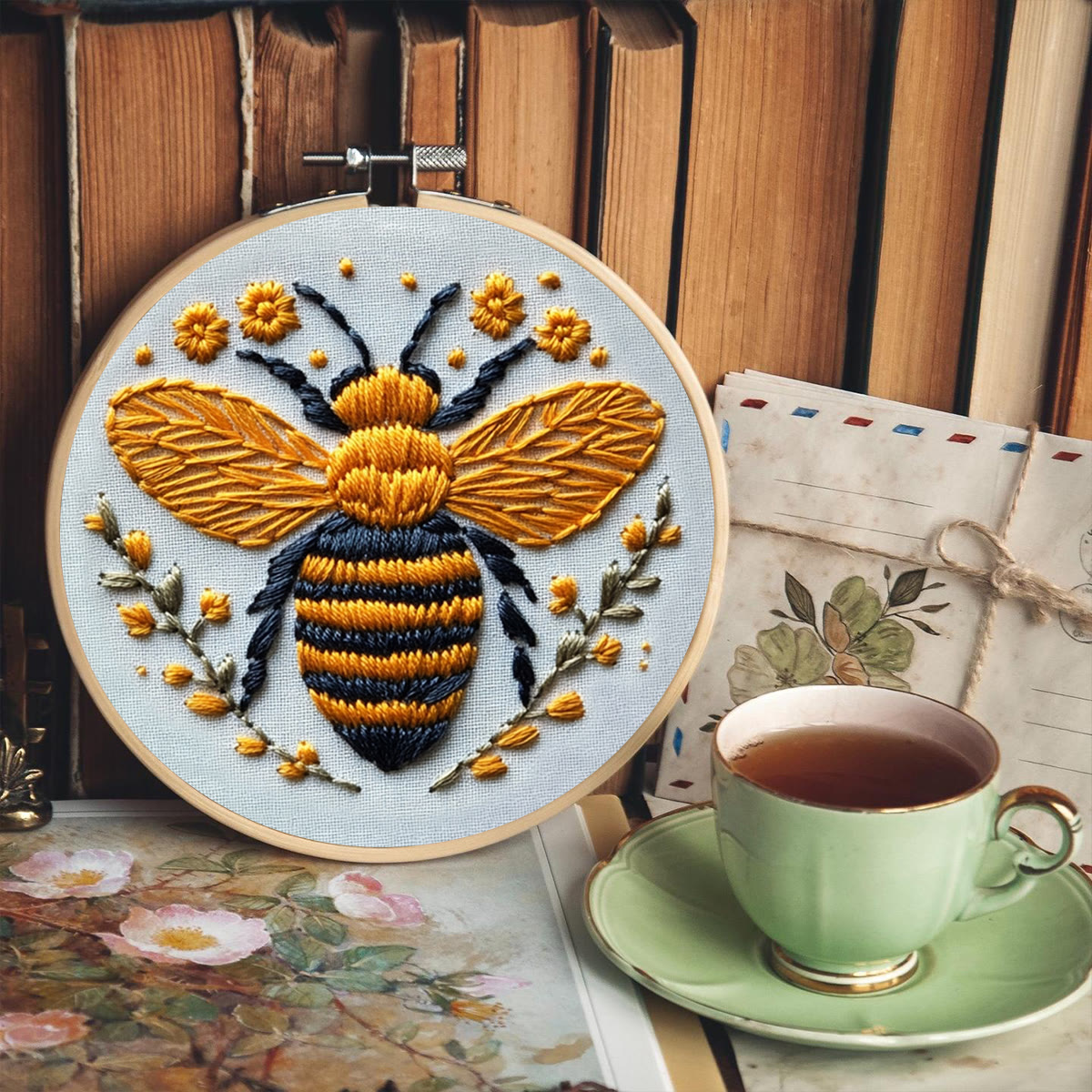 Rubbyoo Embroidery Kit - Cute Yellow Bee - image 7