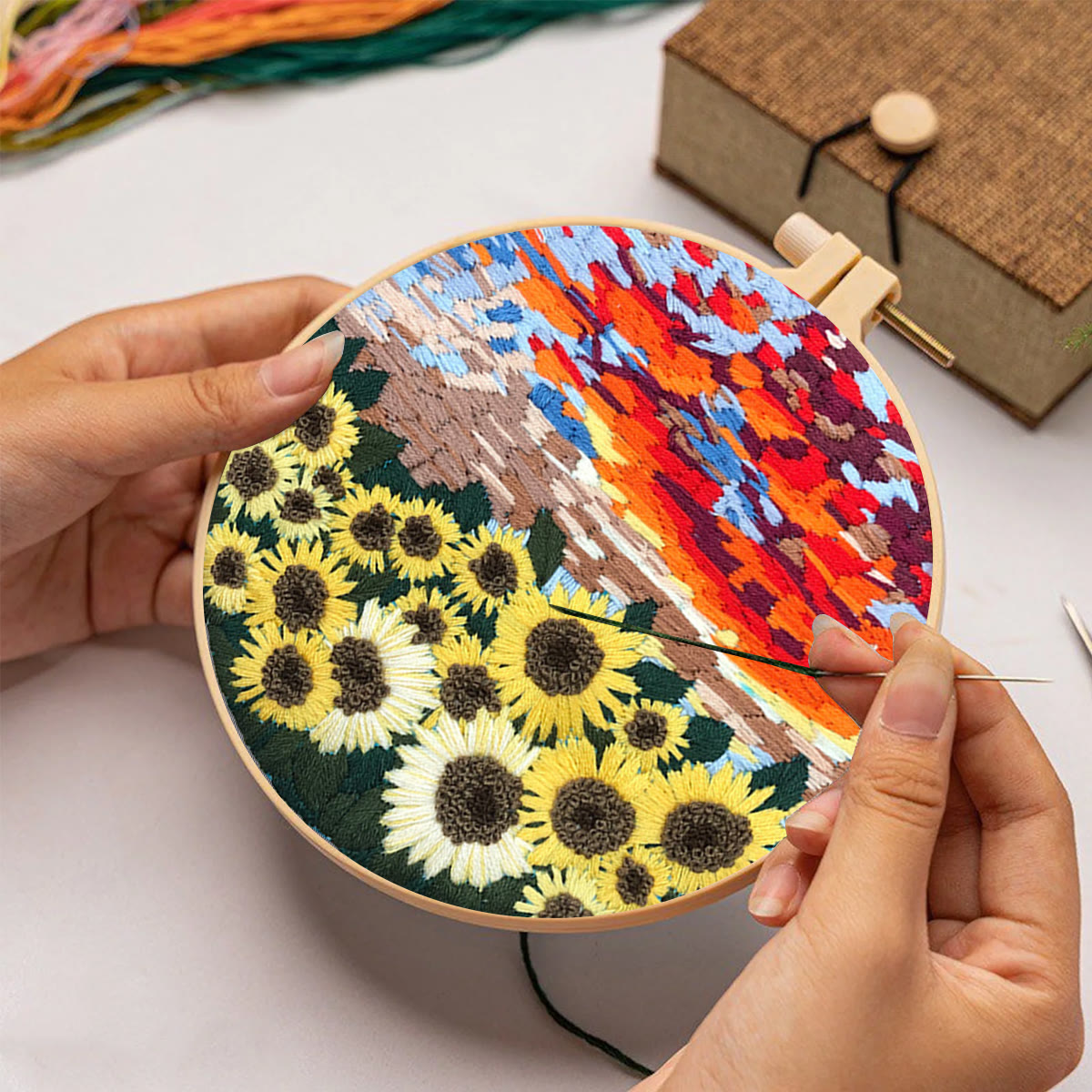 Rubbyoo Embroidery Kit - Floral Sunflower - image 2