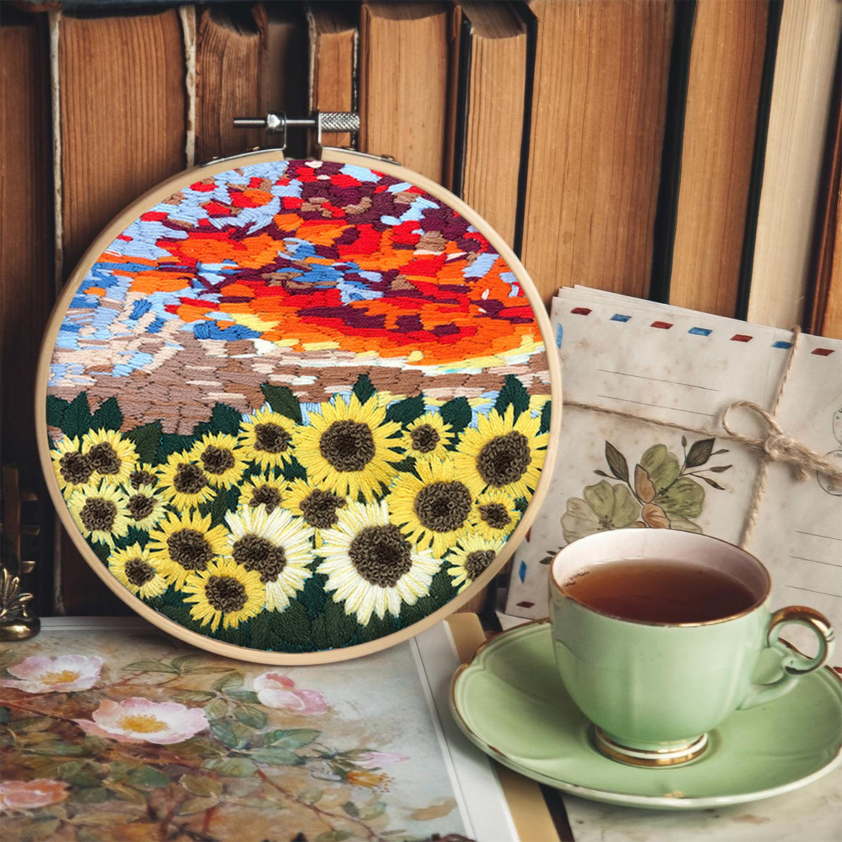 Rubbyoo Embroidery Kit - Floral Sunflower - image 6