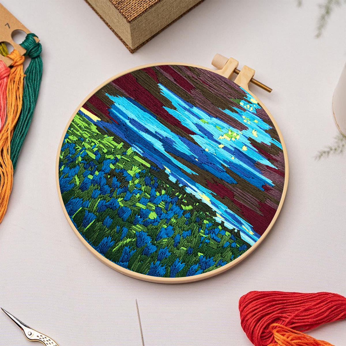 Rubbyoo Embroidery Kit - Claude Monet Water Lilies - image 4