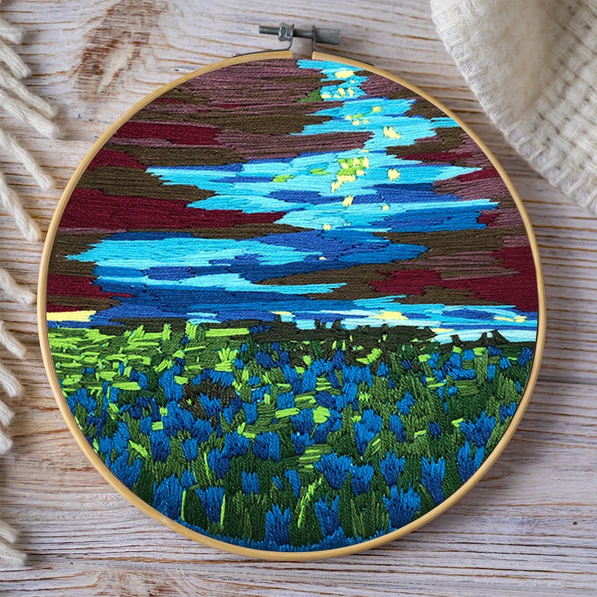 Rubbyoo Embroidery Kit - Claude Monet Water Lilies - image 8