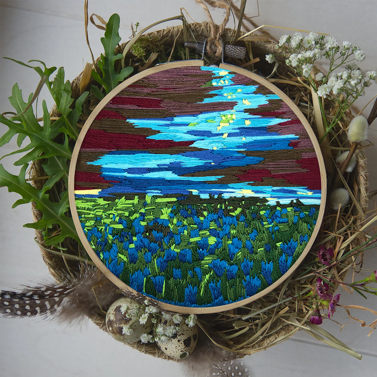 Rubbyoo Embroidery Kit - Claude Monet Water Lilies - image 9