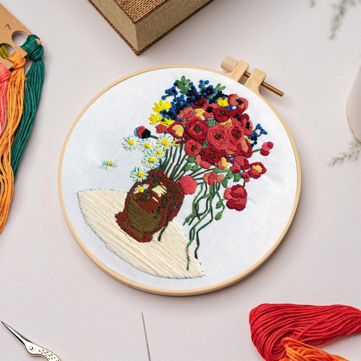 Rubbyoo Embroidery Kit - Poppy Flower - image 3