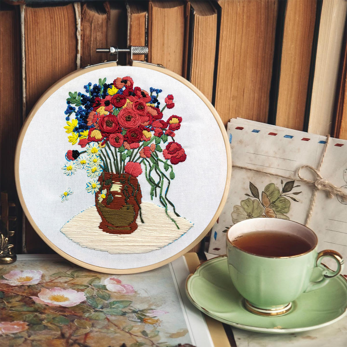 Rubbyoo Embroidery Kit - Poppy Flower - image 6