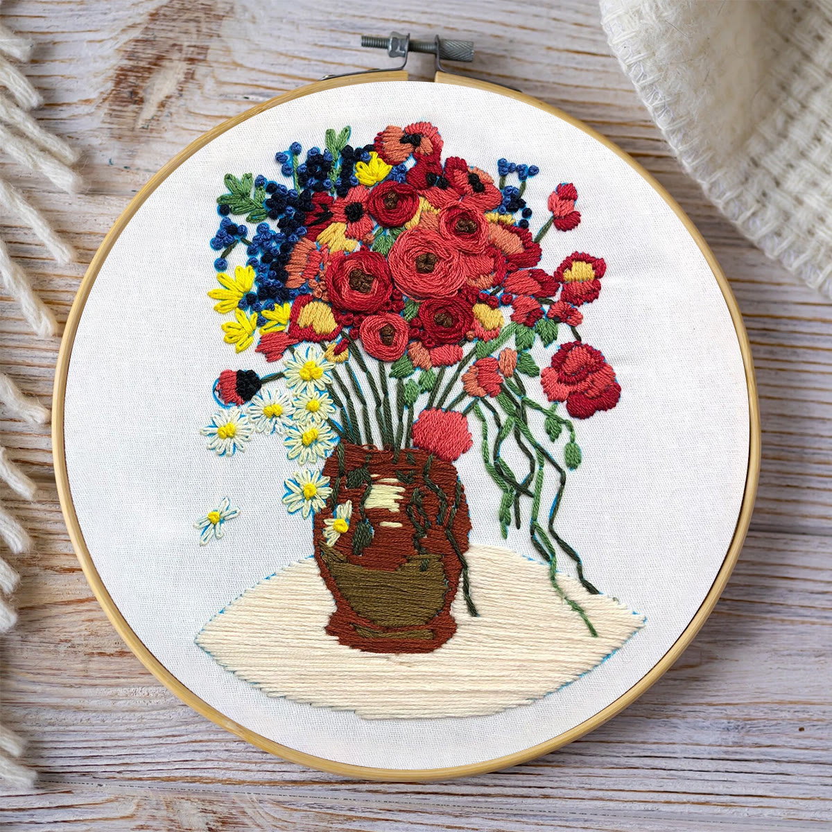 Rubbyoo Embroidery Kit - Poppy Flower - image 9