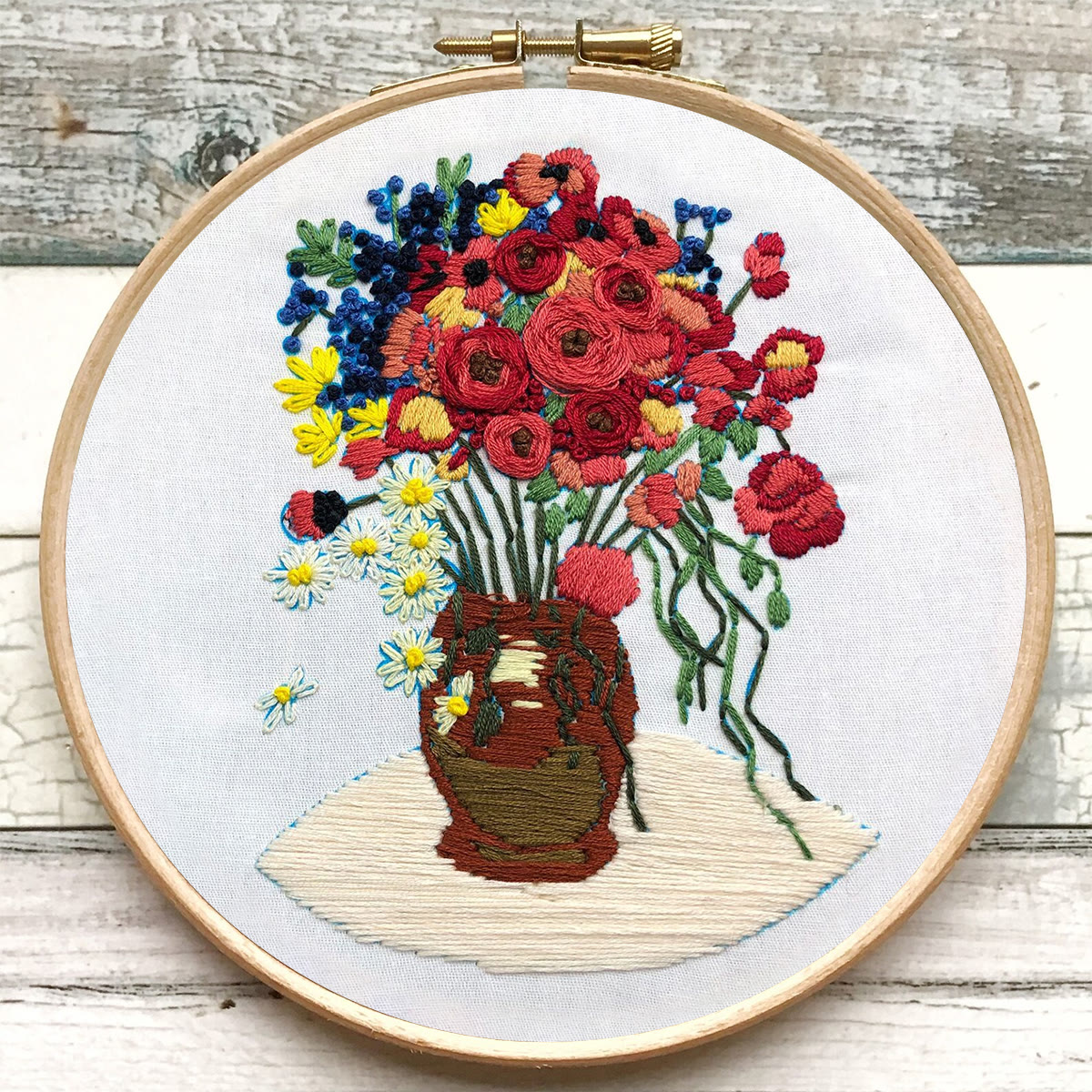 Rubbyoo Embroidery Kit - Poppy Flower - image 8