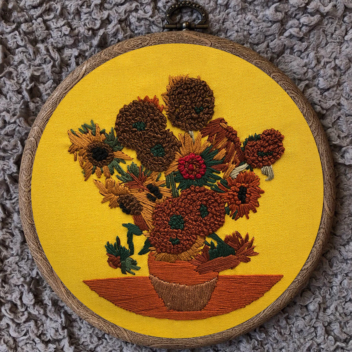 Rubbyoo Embroidery Kit - Van Gogh Painting Sunflower - image 10