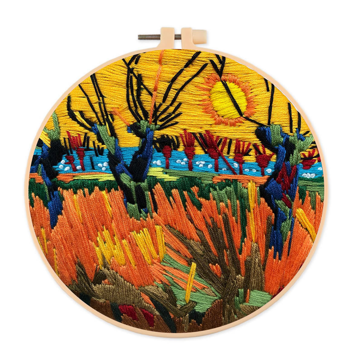 Rubbyoo Embroidery Kit - Van Gogh Painting Sun Pattern - image 1