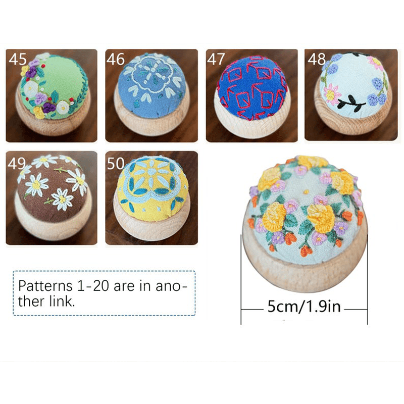Wooden Embroidery Pin Cushion Pin Keeper - image 4
