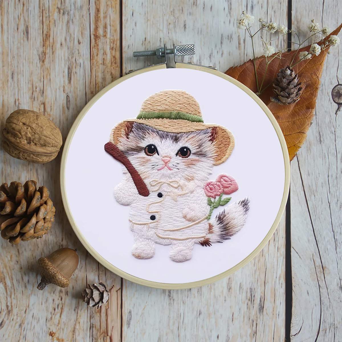 Rubbyoo Embroidery Kit - Hat Cat - image 2