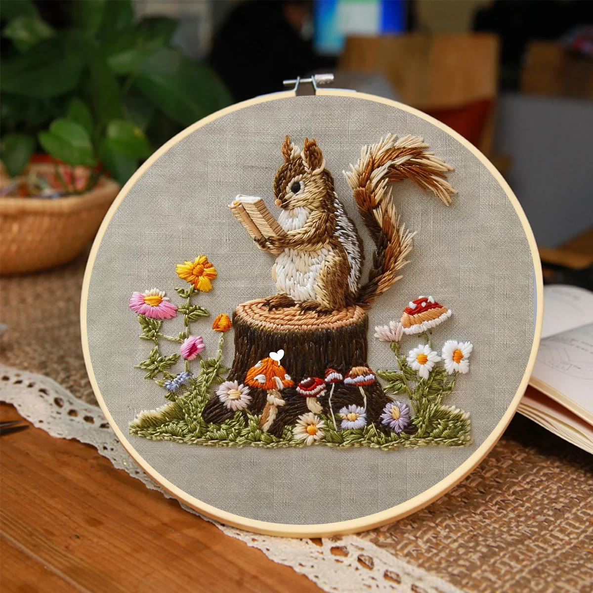 Rubbyoo Embroidery Kit - Small Reading Squirrel - image 7