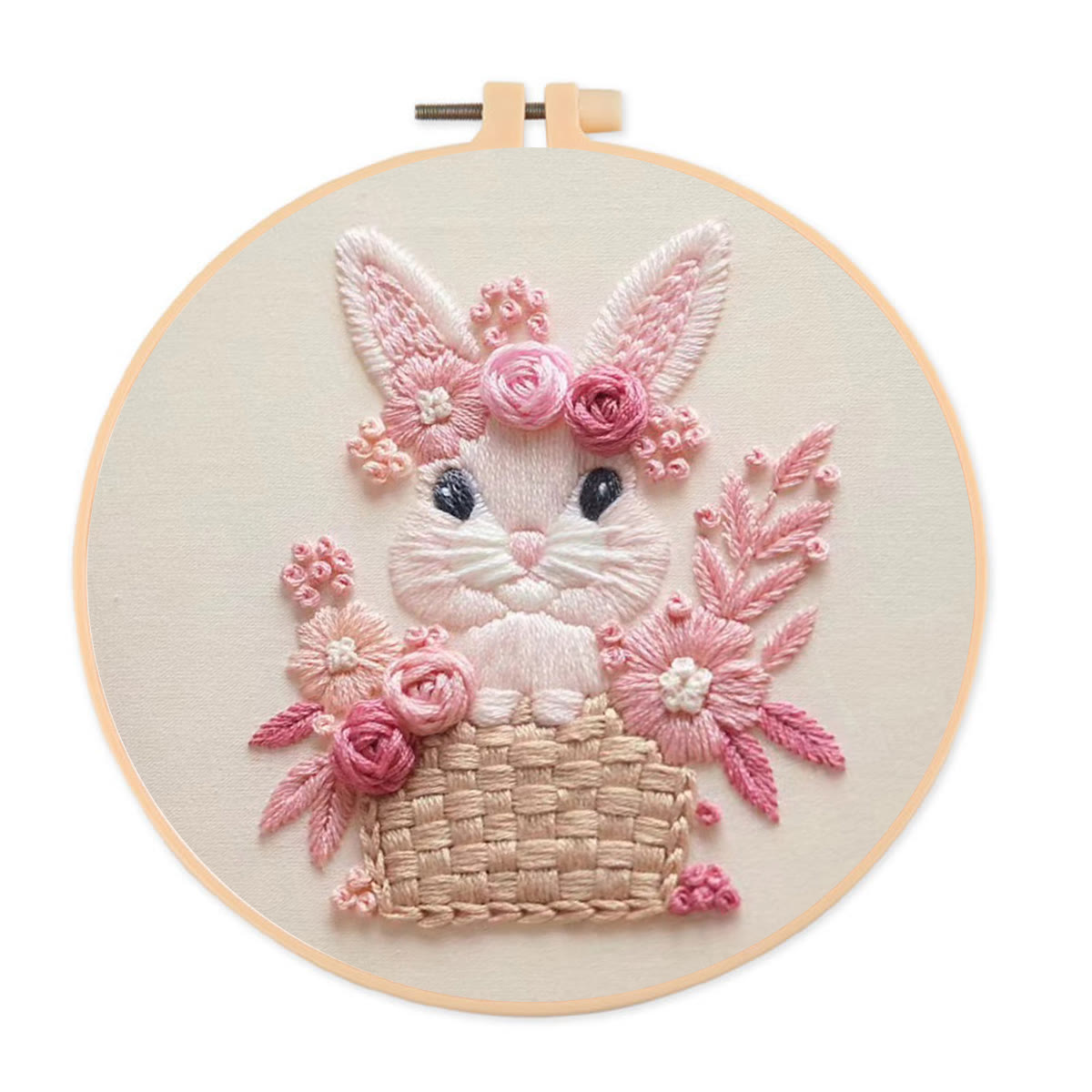 Rubbyoo Embroidery Kit -  Pink Rabbit - image 1