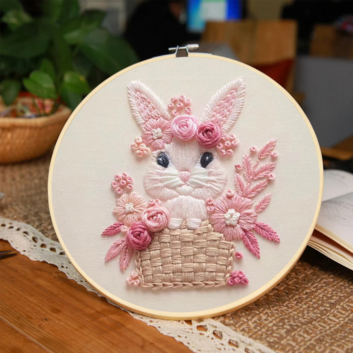 Rubbyoo Embroidery Kit -  Pink Rabbit - image 7
