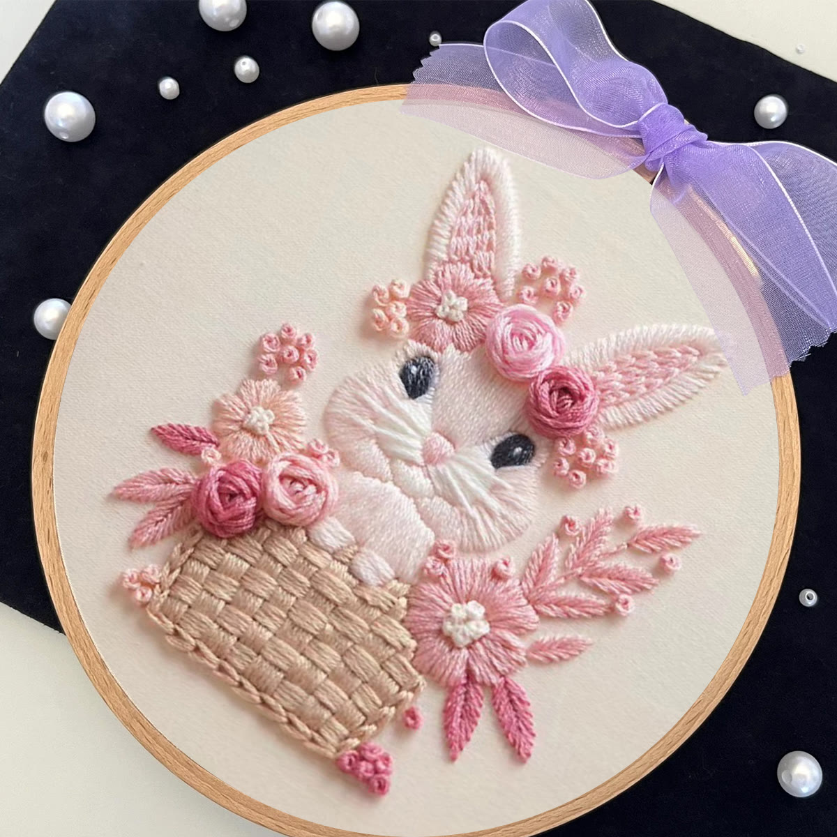 Rubbyoo Embroidery Kit -  Pink Rabbit - image 8