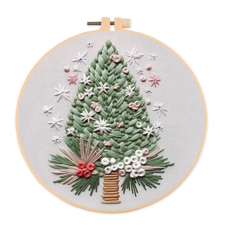 Rubbyoo Embroidery Kit - Floral Tree Advent Calendar 2024 - 20*20cm - image 1