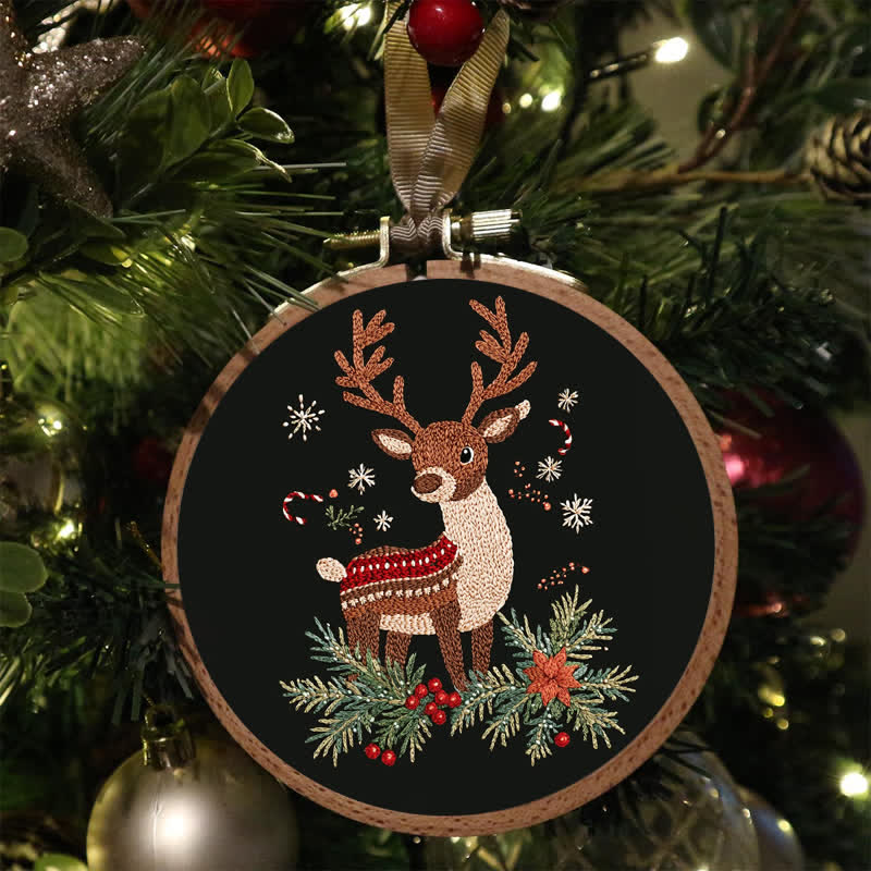 Rubbyoo Embroidery Kit - Winter White-Tailed Fawn - image 4