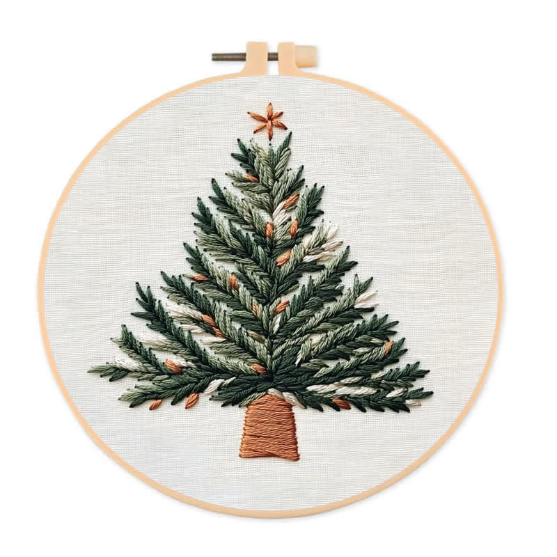 Rubbyoo Embroidery Kit - Christmas Potted Plant - image 1