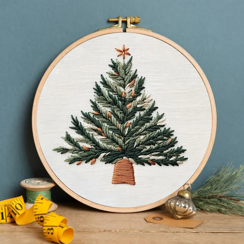 Rubbyoo Embroidery Kit - Christmas Potted Plant - image 3
