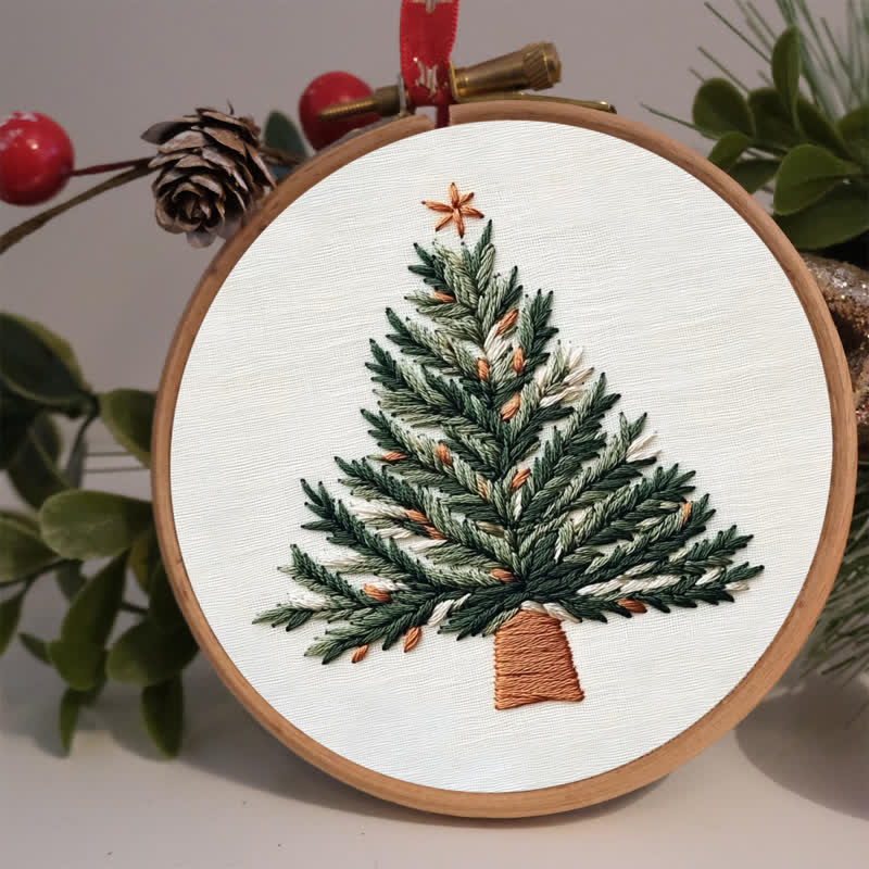 Rubbyoo Embroidery Kit - Christmas Potted Plant - image 2