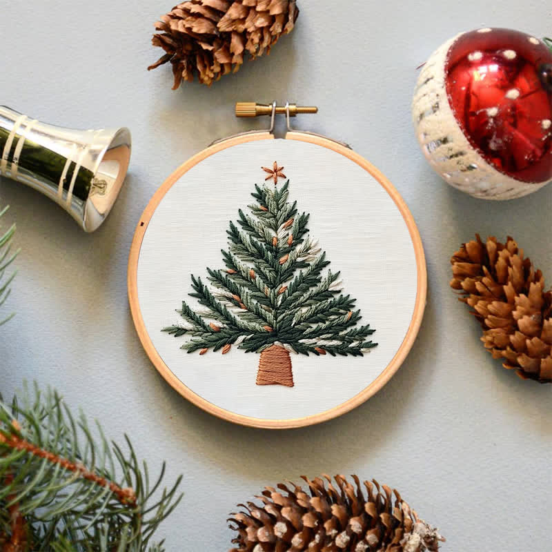 Rubbyoo Embroidery Kit - Christmas Potted Plant - image 4