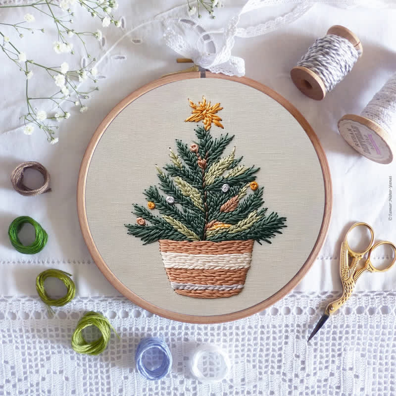 Rubbyoo Embroidery Kit - Handmade Christmas Tree - image 8