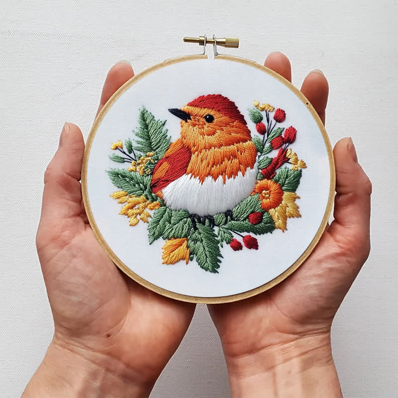 Rubbyoo Embroidery Kit - Little Robin Bird - image 5