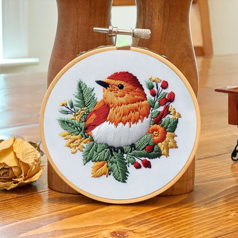 Rubbyoo Embroidery Kit - Little Robin Bird - image 7