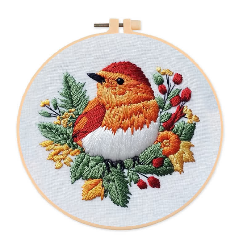 Rubbyoo Embroidery Kit - Little Robin Bird - image 1
