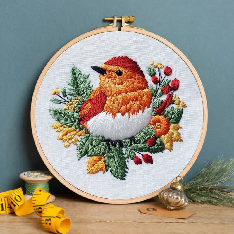 Rubbyoo Embroidery Kit - Little Robin Bird - image 3