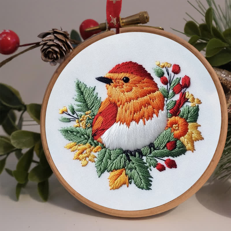 Rubbyoo Embroidery Kit - Little Robin Bird - image 2