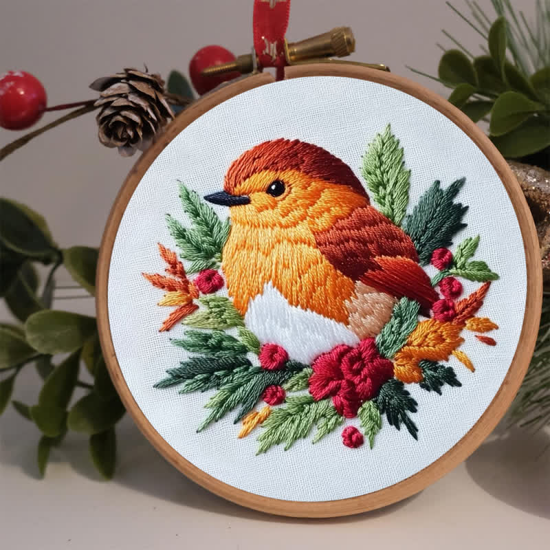 Rubbyoo Embroidery Kit - Baby Robin Bird - image 2