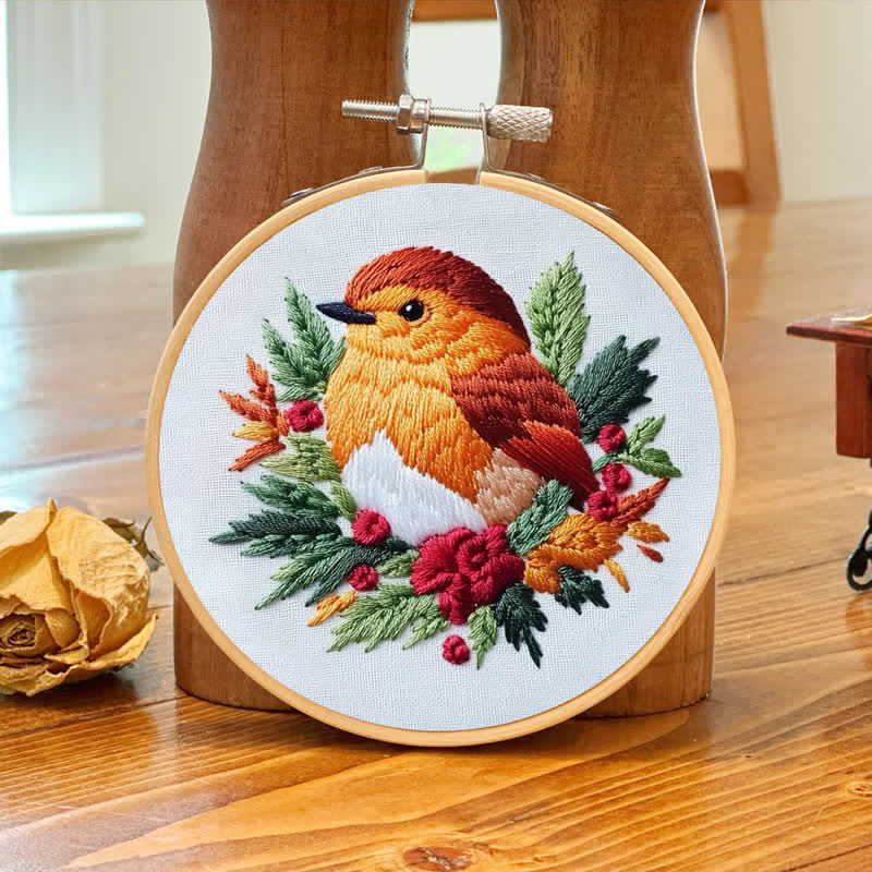 Rubbyoo Embroidery Kit - Baby Robin Bird - image 7