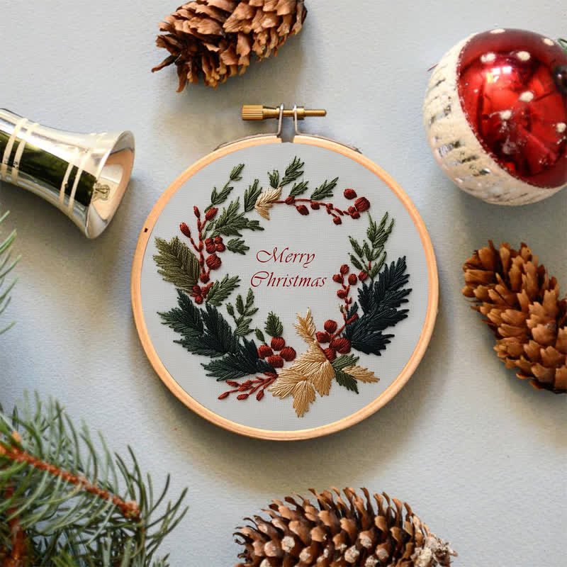 Rubbyoo Embroidery Kit -Christmas Wreath - image 2
