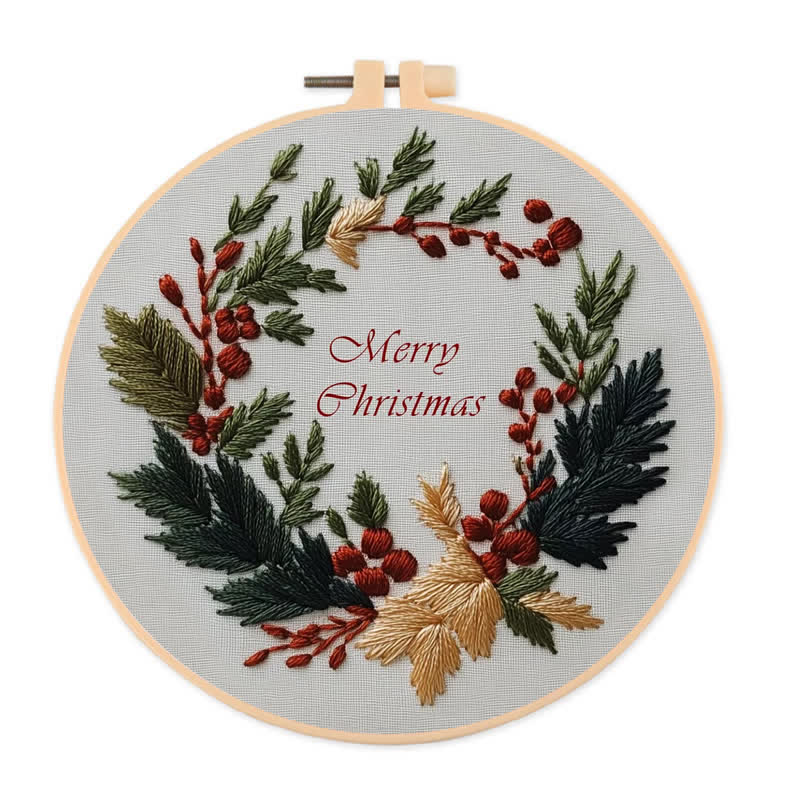 Rubbyoo Embroidery Kit -Christmas Wreath - image 1