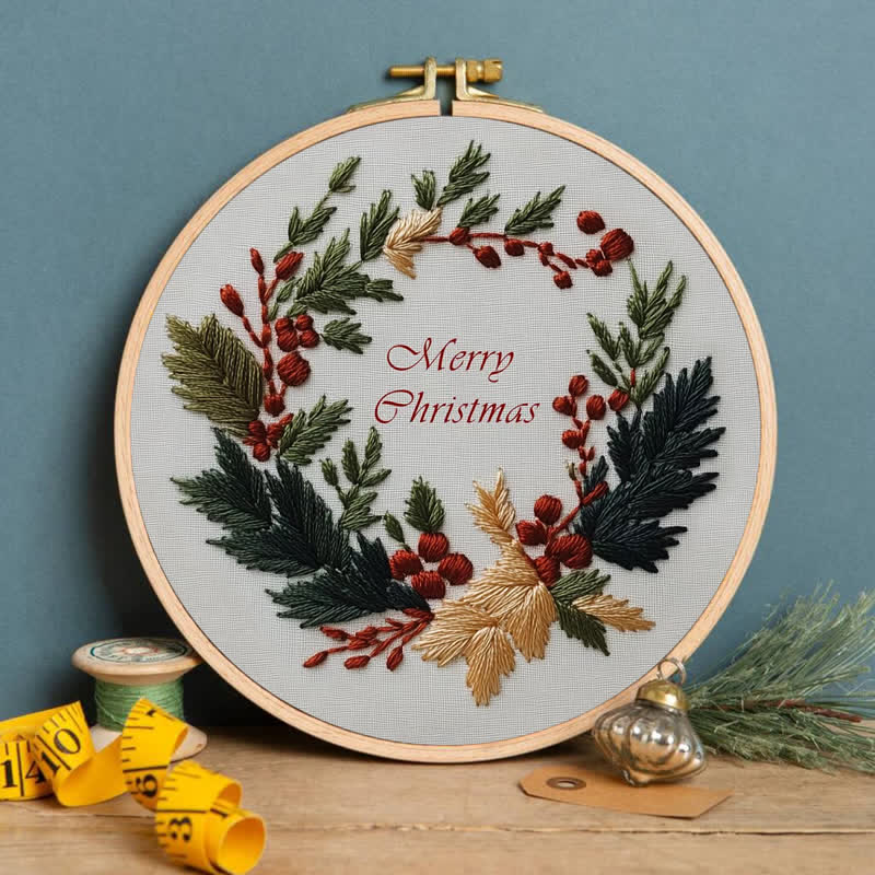 Rubbyoo Embroidery Kit -Christmas Wreath - image 4