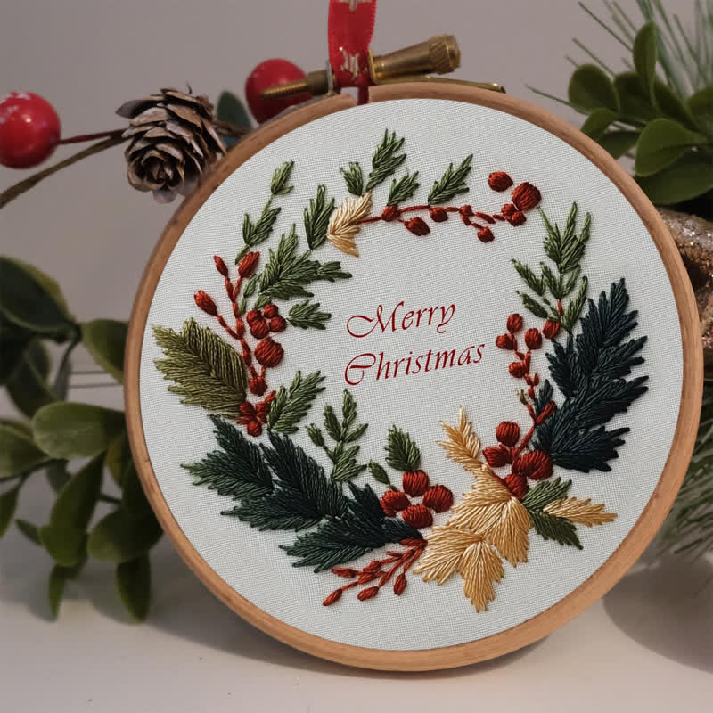 Rubbyoo Embroidery Kit -Christmas Wreath - image 3