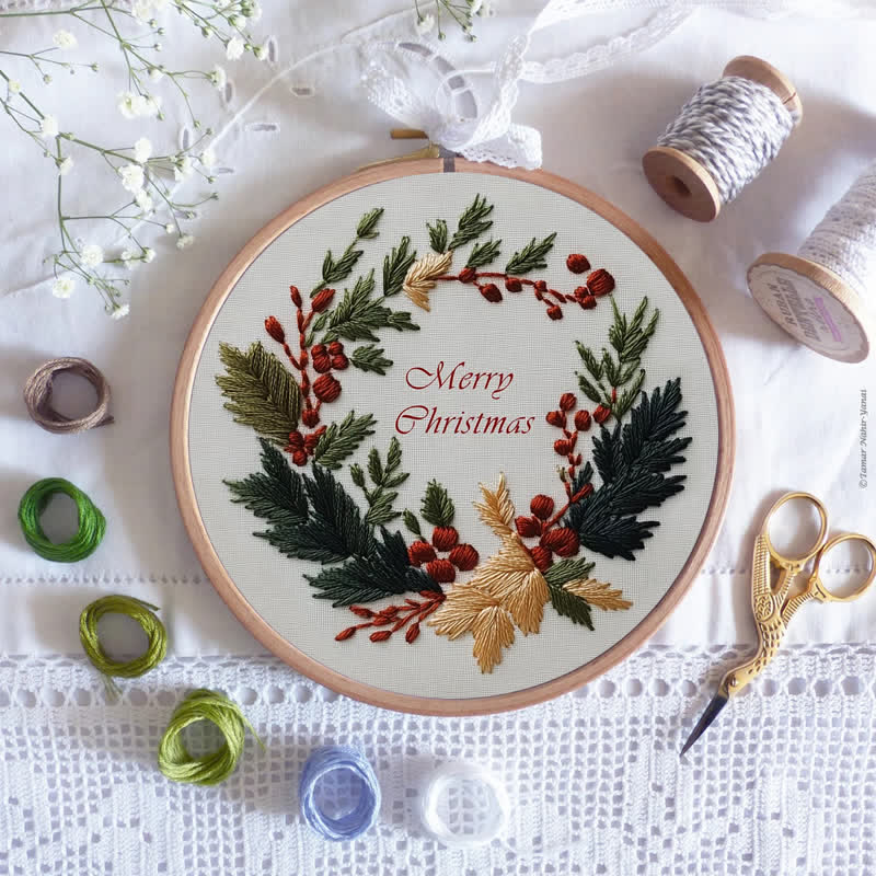 Rubbyoo Embroidery Kit -Christmas Wreath - image 8