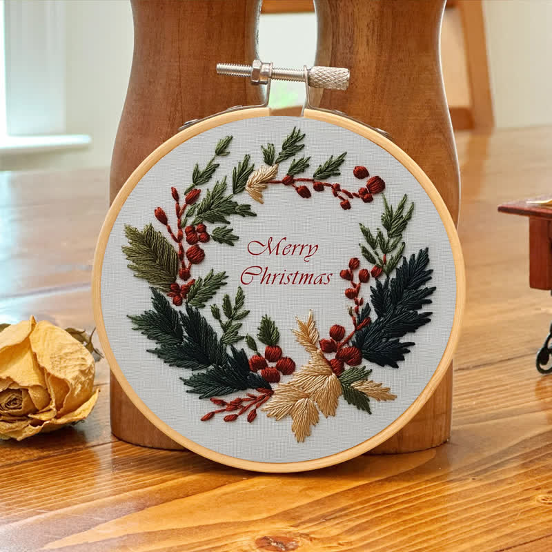 Rubbyoo Embroidery Kit -Christmas Wreath - image 7