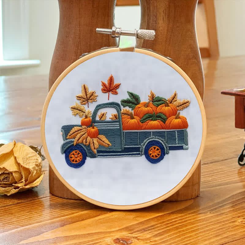 Rubbyoo Embroidery Kit - Vintage Truck Farmstand - image 7
