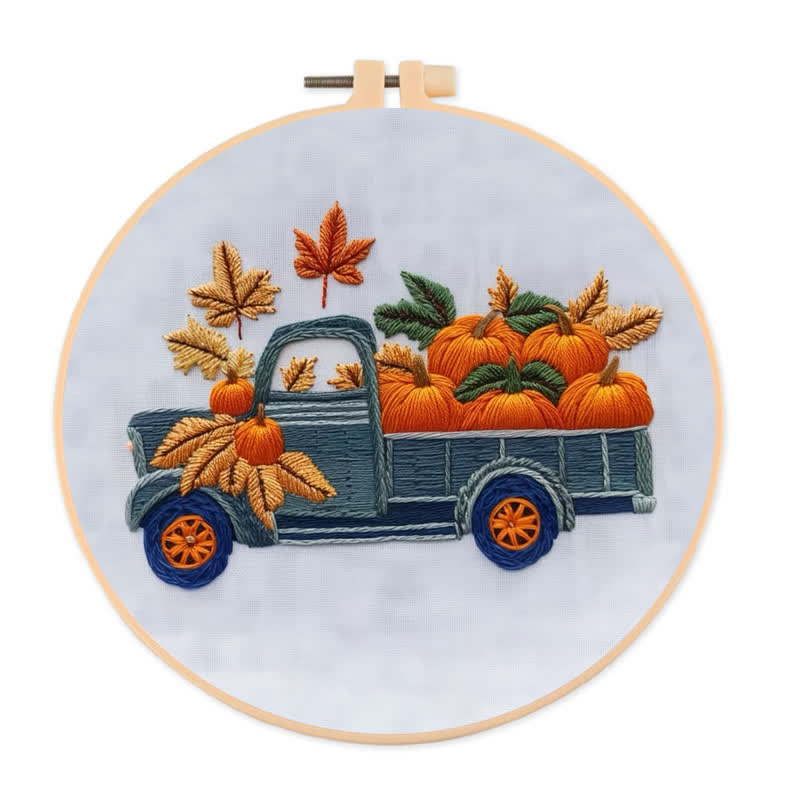 Rubbyoo Embroidery Kit - Vintage Truck Farmstand - image 1