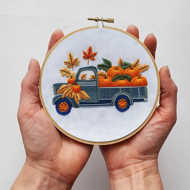 Rubbyoo Embroidery Kit - Vintage Truck Farmstand - image 5