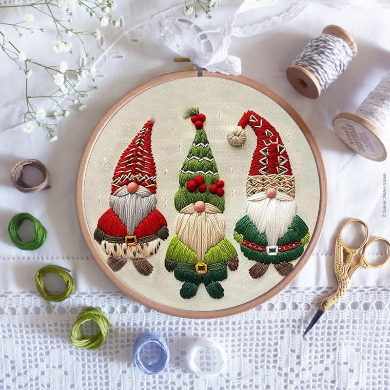 Rubbyoo Embroidery Kit - Christmas Gnomes - image 5