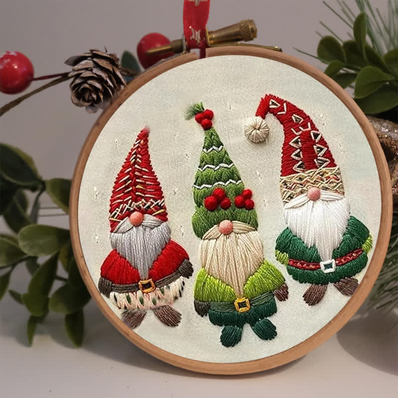 Rubbyoo Embroidery Kit - Christmas Gnomes - image 2