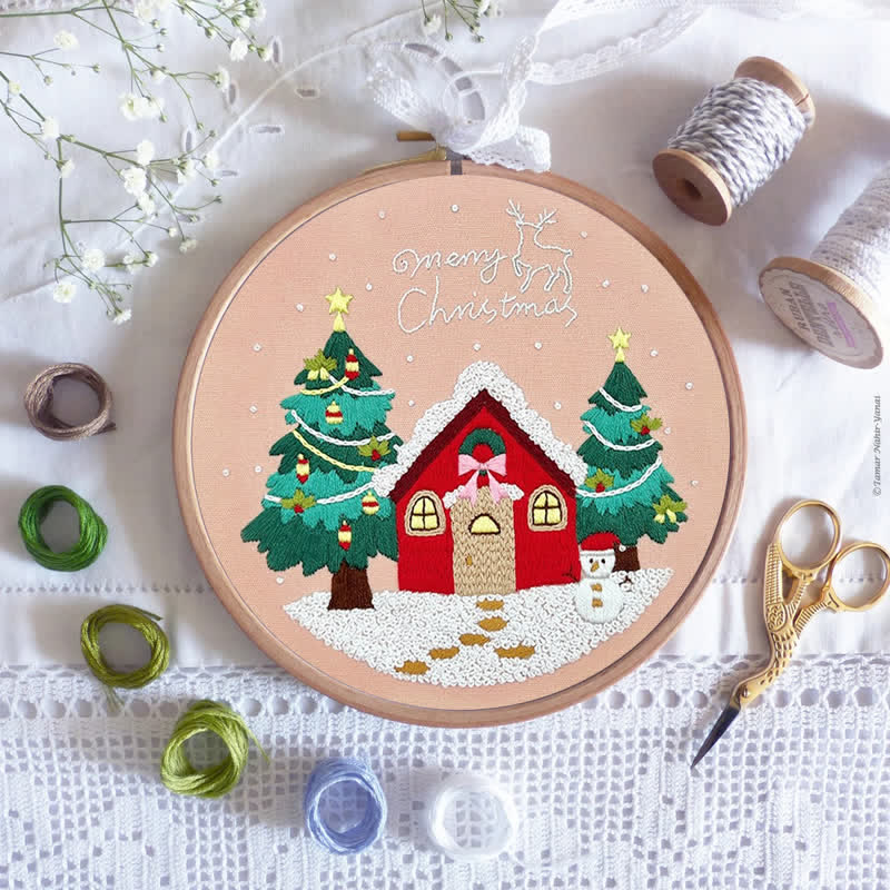 Rubbyoo Embroidery Kit - Christmas House - image 8